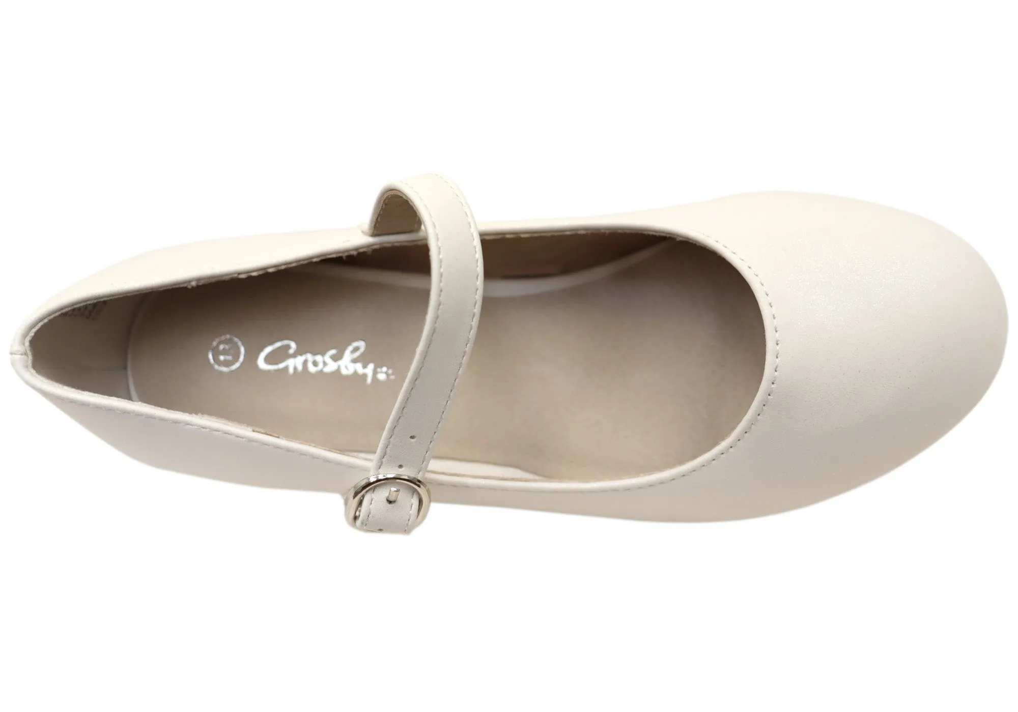 Grosby Ramona Girls Kids Mary Jane Formal Low Heel Dress Shoes Grosby Shoes
