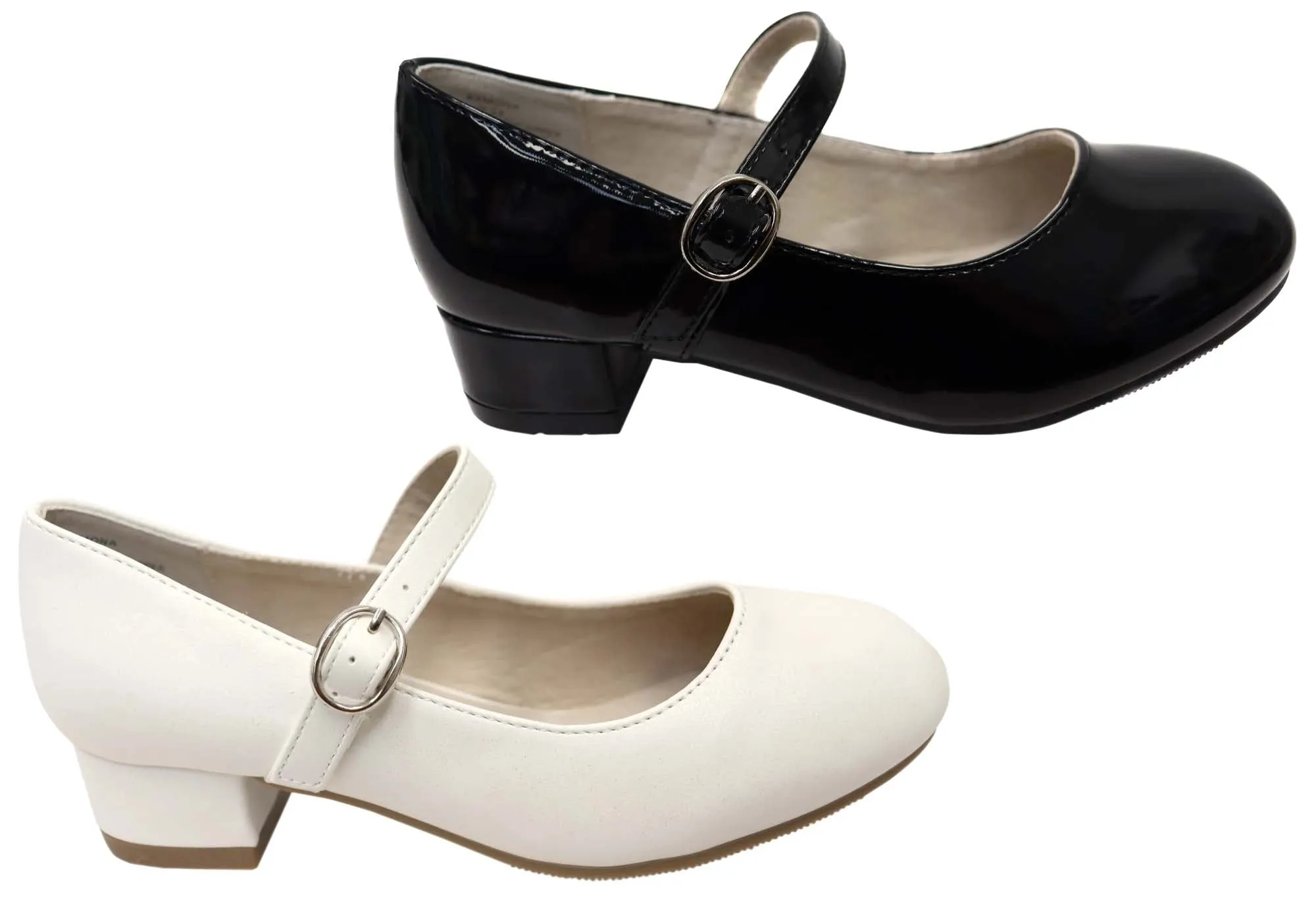 Grosby Ramona Girls Kids Mary Jane Formal Low Heel Dress Shoes Grosby Shoes