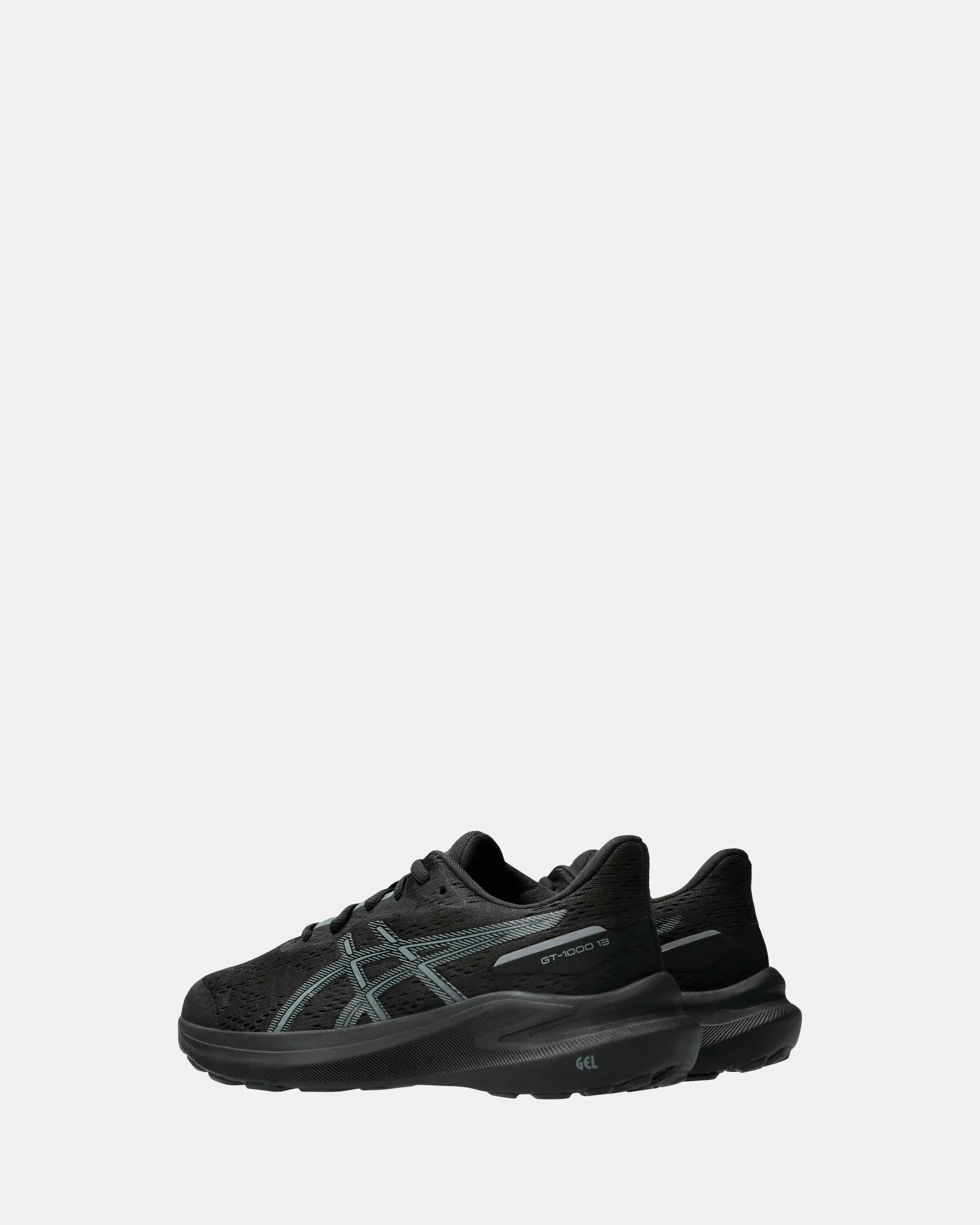 GT-1000 13 Black Grade School Black/Steel Grey Shoes_Asics