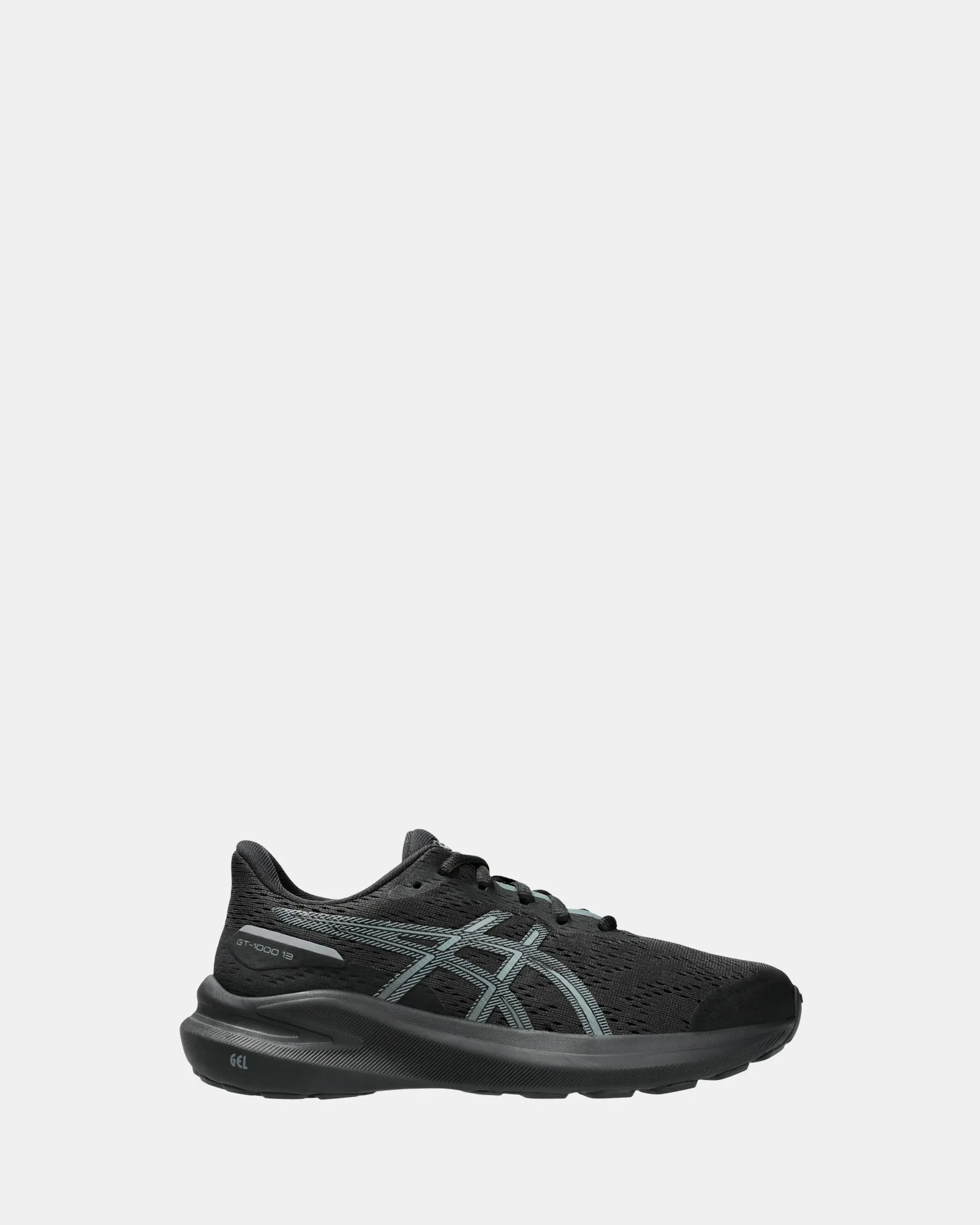 GT-1000 13 Black Grade School Black/Steel Grey Shoes_Asics