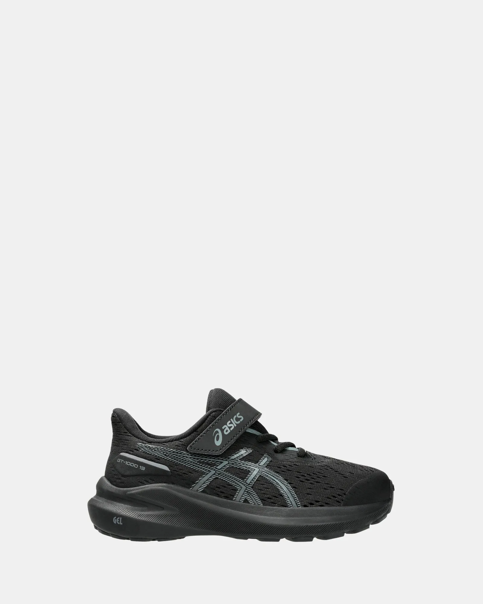 GT-1000 13 Black Grade School Black/Steel Grey Shoes_Asics