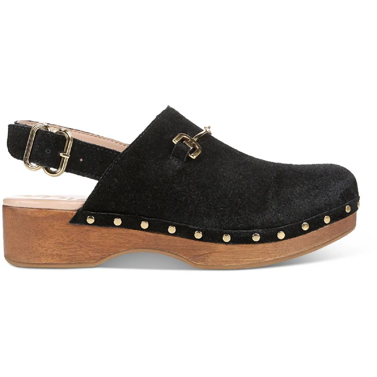 Hilda Womens Suede Studded Clogs