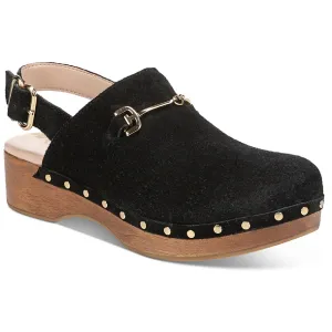Hilda Womens Suede Studded Clogs