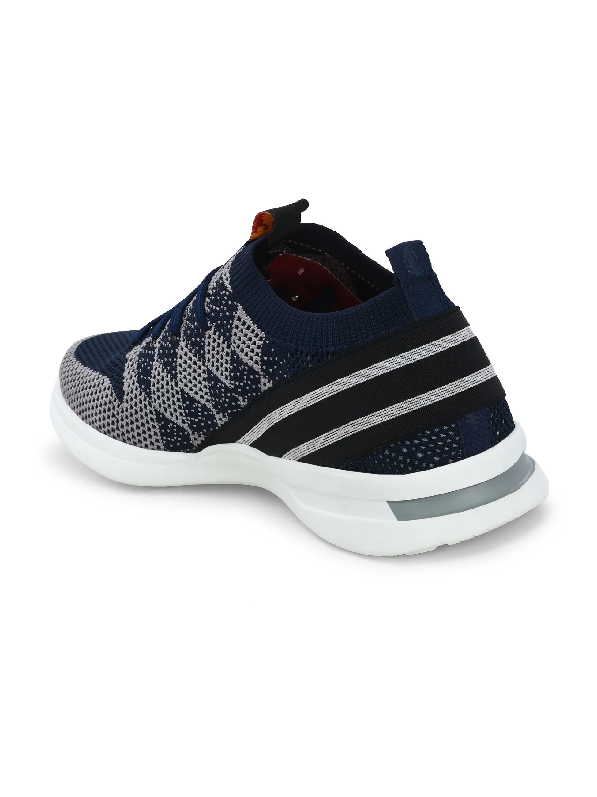 HITZ211 Men's Blue Leather Casual Lace-Up Shoes