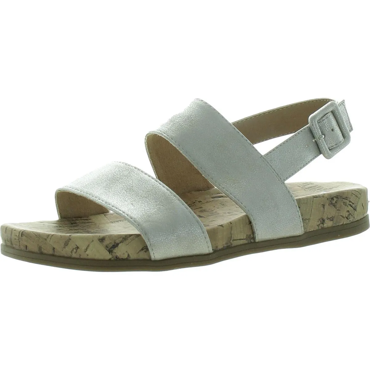 Holiday Womens Faux Leather Footbed Slingback Sandals