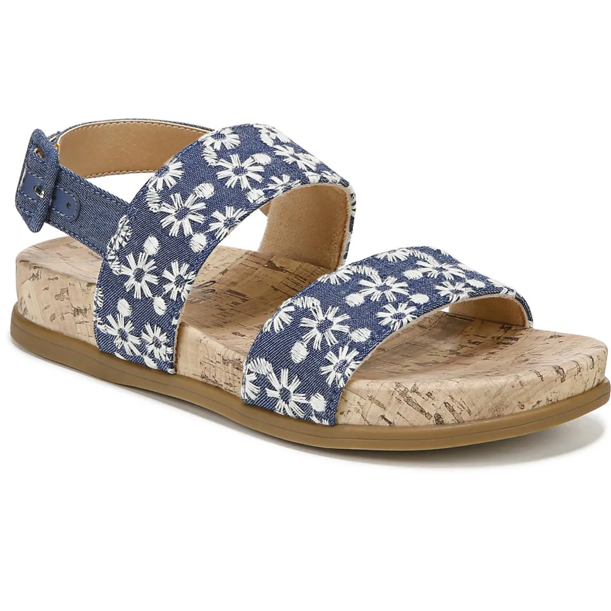 Holiday Womens Faux Leather Footbed Slingback Sandals