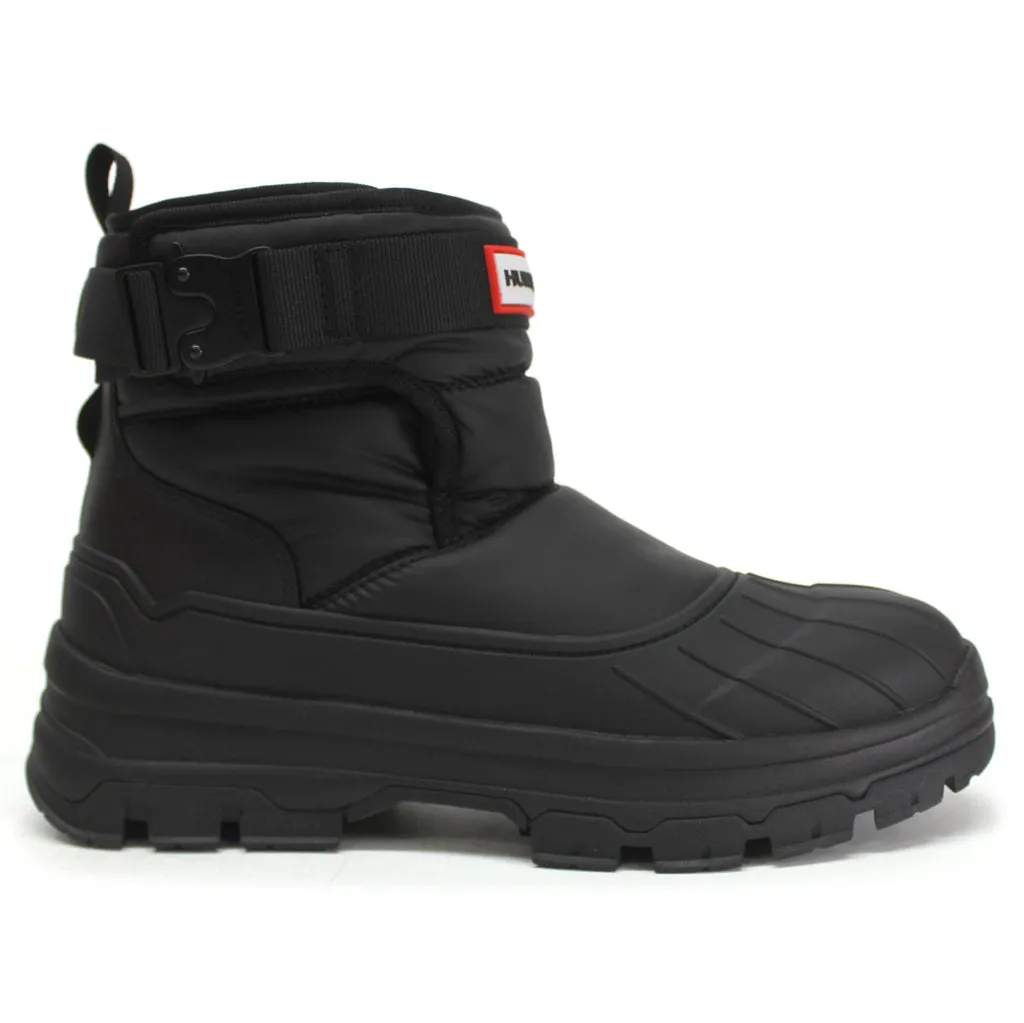 Hunter Short Buckle Synthetic Textile Women's Snow Boots