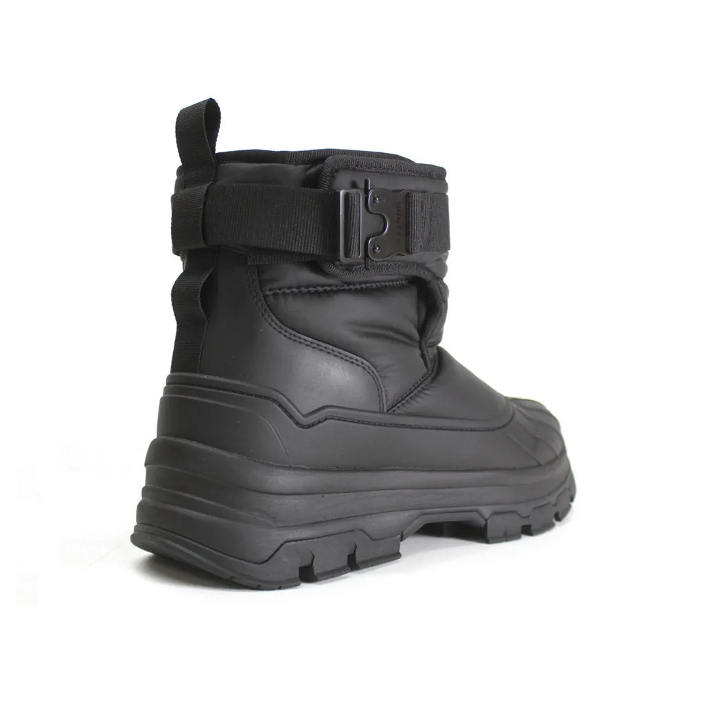 Hunter Short Buckle Synthetic Textile Women's Snow Boots