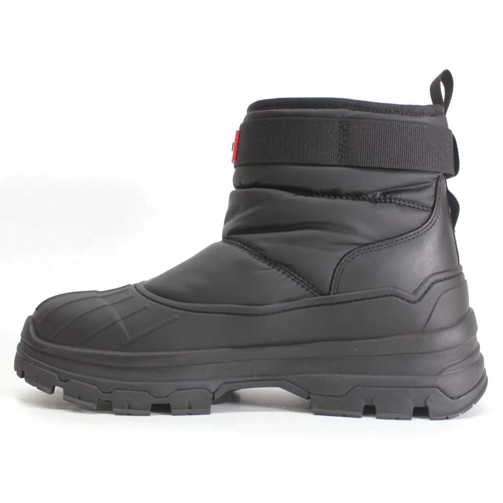 Hunter Short Buckle Synthetic Textile Women's Snow Boots