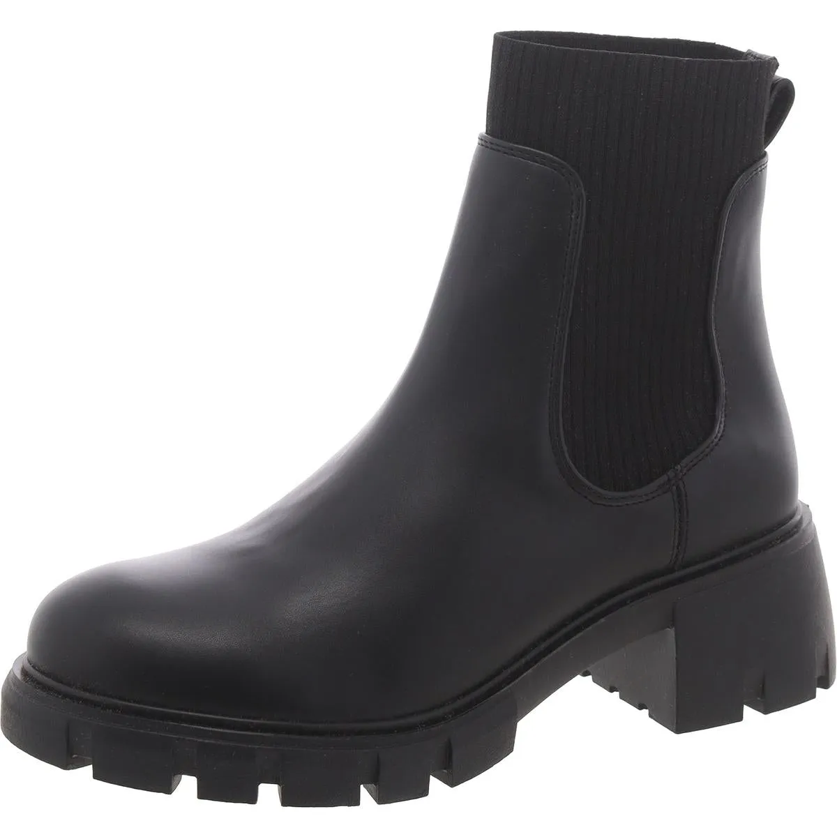 Hutch Womens Suede Lugged Sole Chelsea Boots