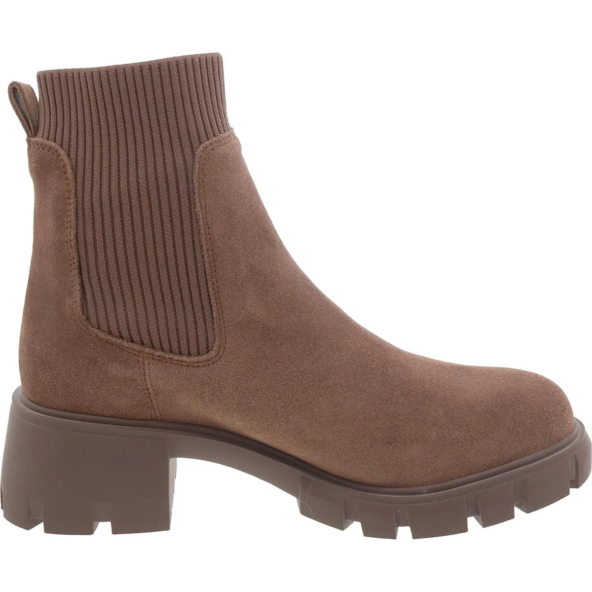 Hutch Womens Suede Lugged Sole Chelsea Boots