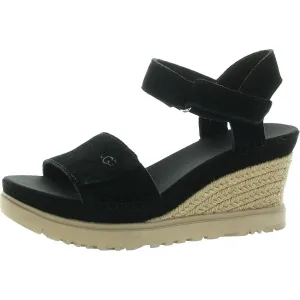 Ileana Strap Womens Leather Ankle Strap Wedge Sandals
