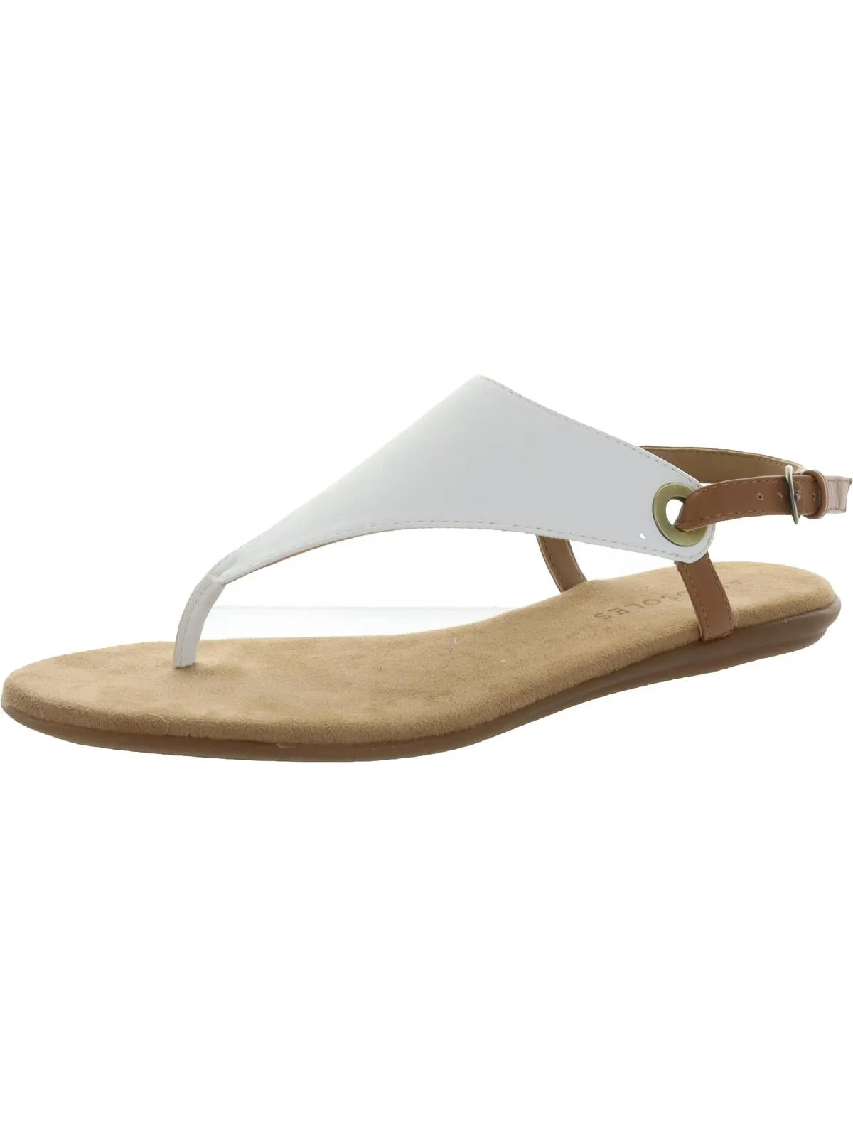 In Conchlusion Womens Grommet T-Strap Slingback Sandals