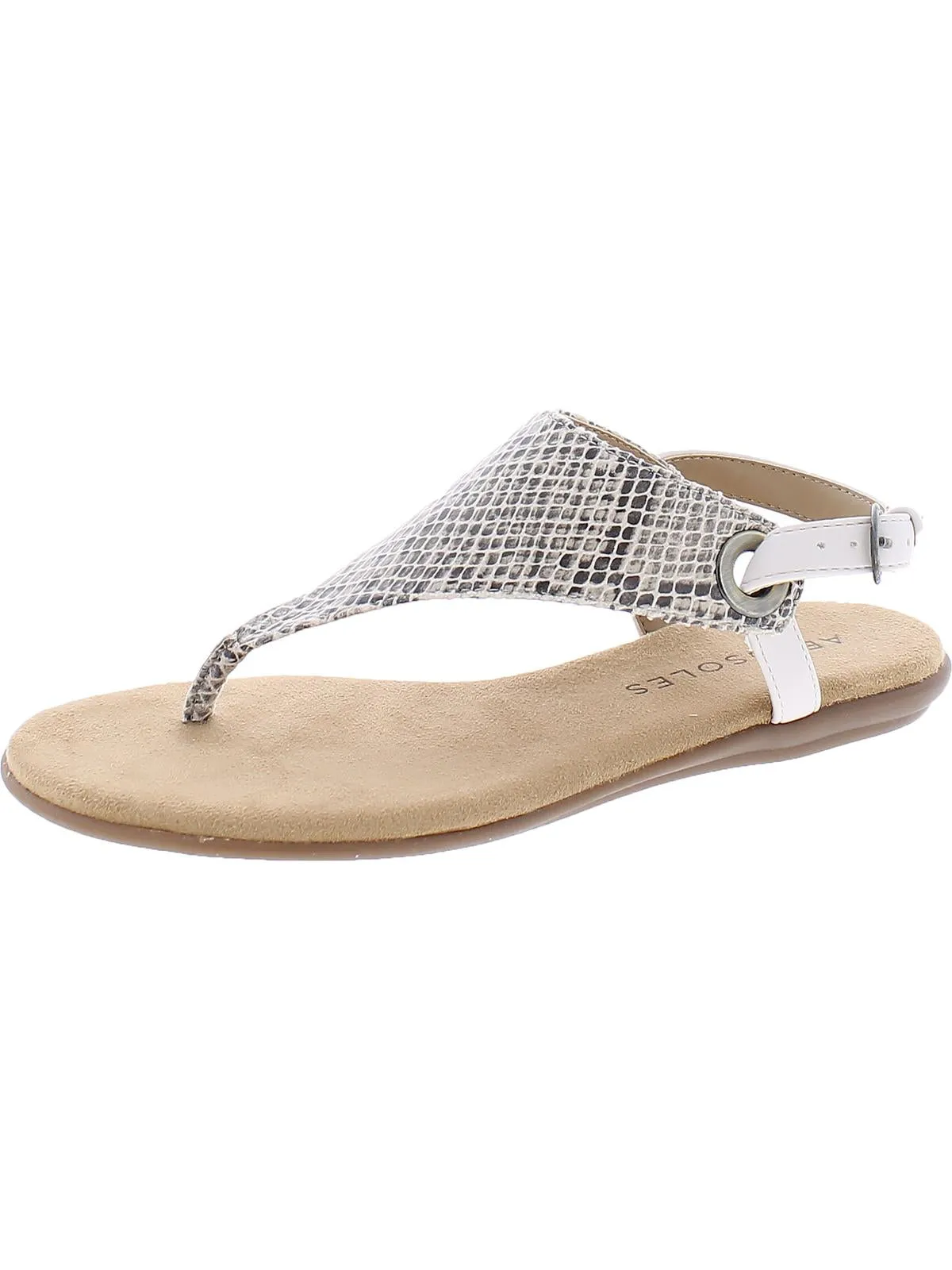 In Conchlusion Womens Grommet T-Strap Slingback Sandals