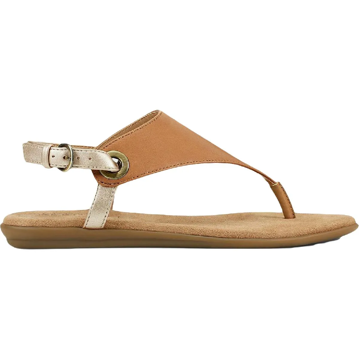 In Conchlusion Womens Grommet T-Strap Slingback Sandals