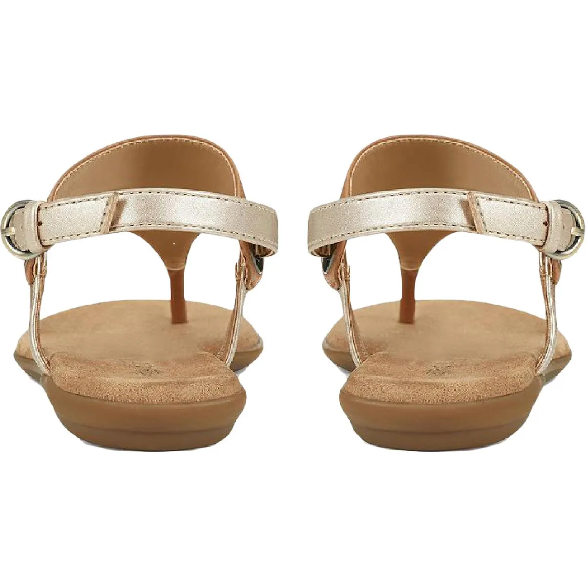 In Conchlusion Womens Grommet T-Strap Slingback Sandals