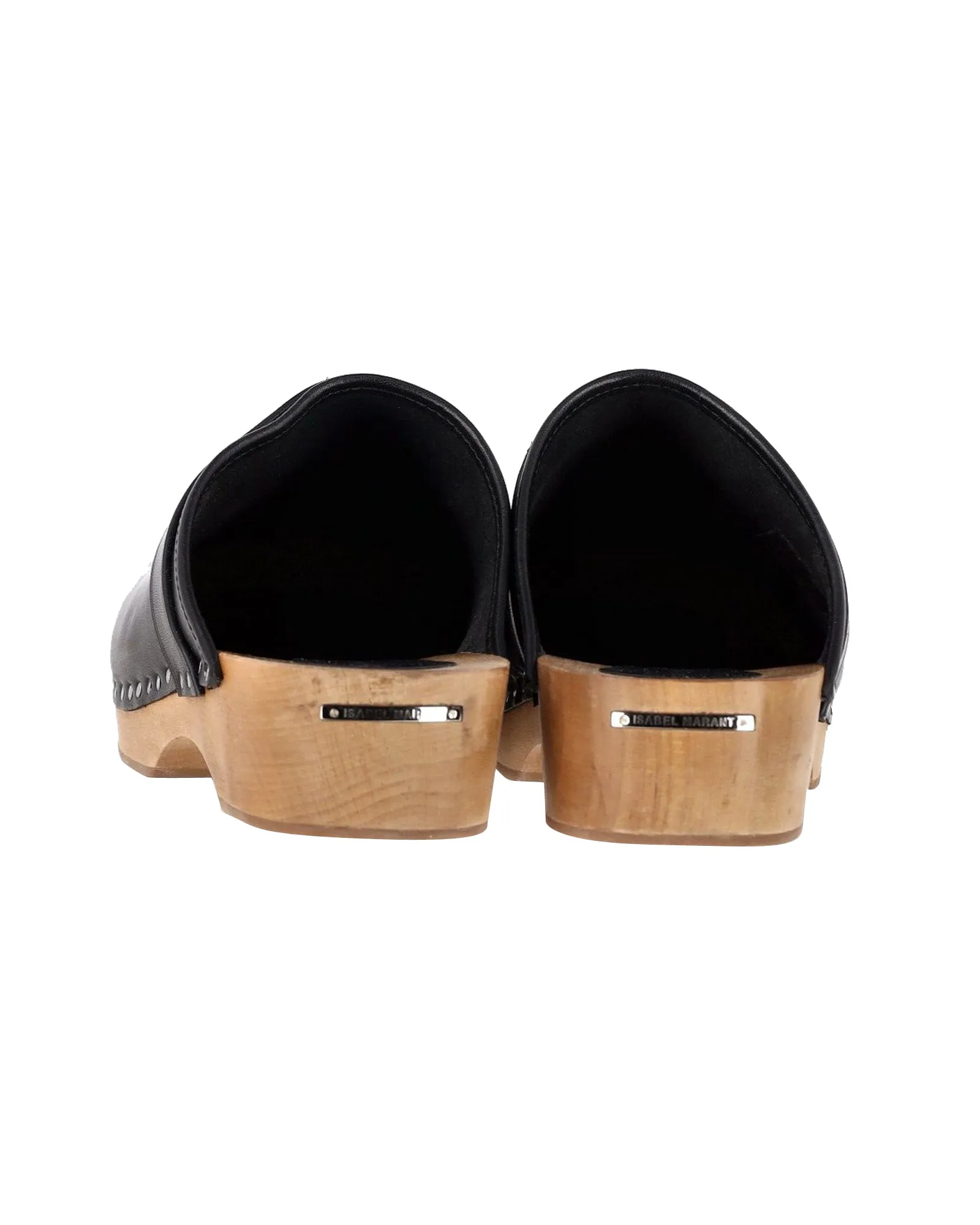 Isabel Marant Thalie Clogs in Black Leather