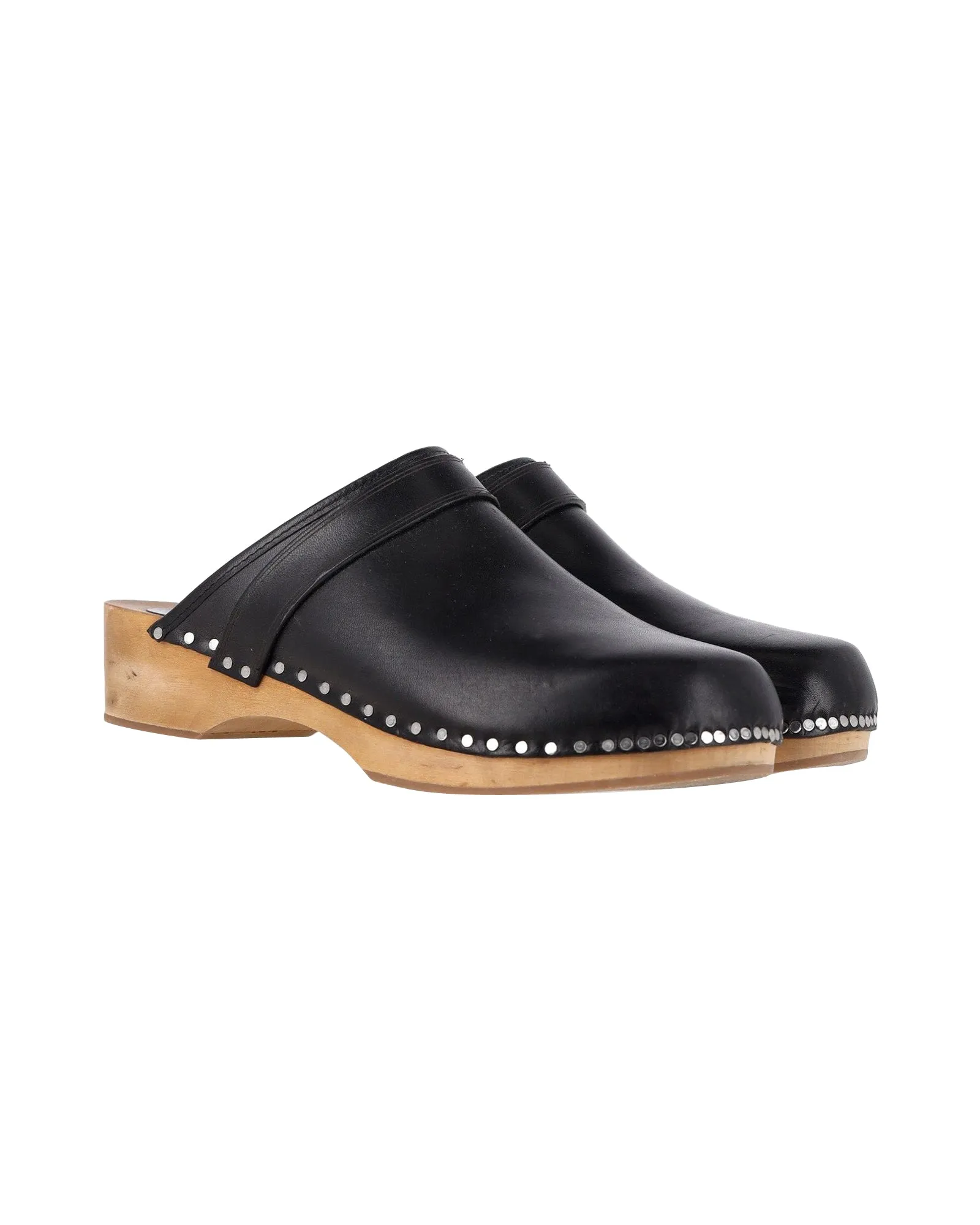Isabel Marant Thalie Clogs in Black Leather
