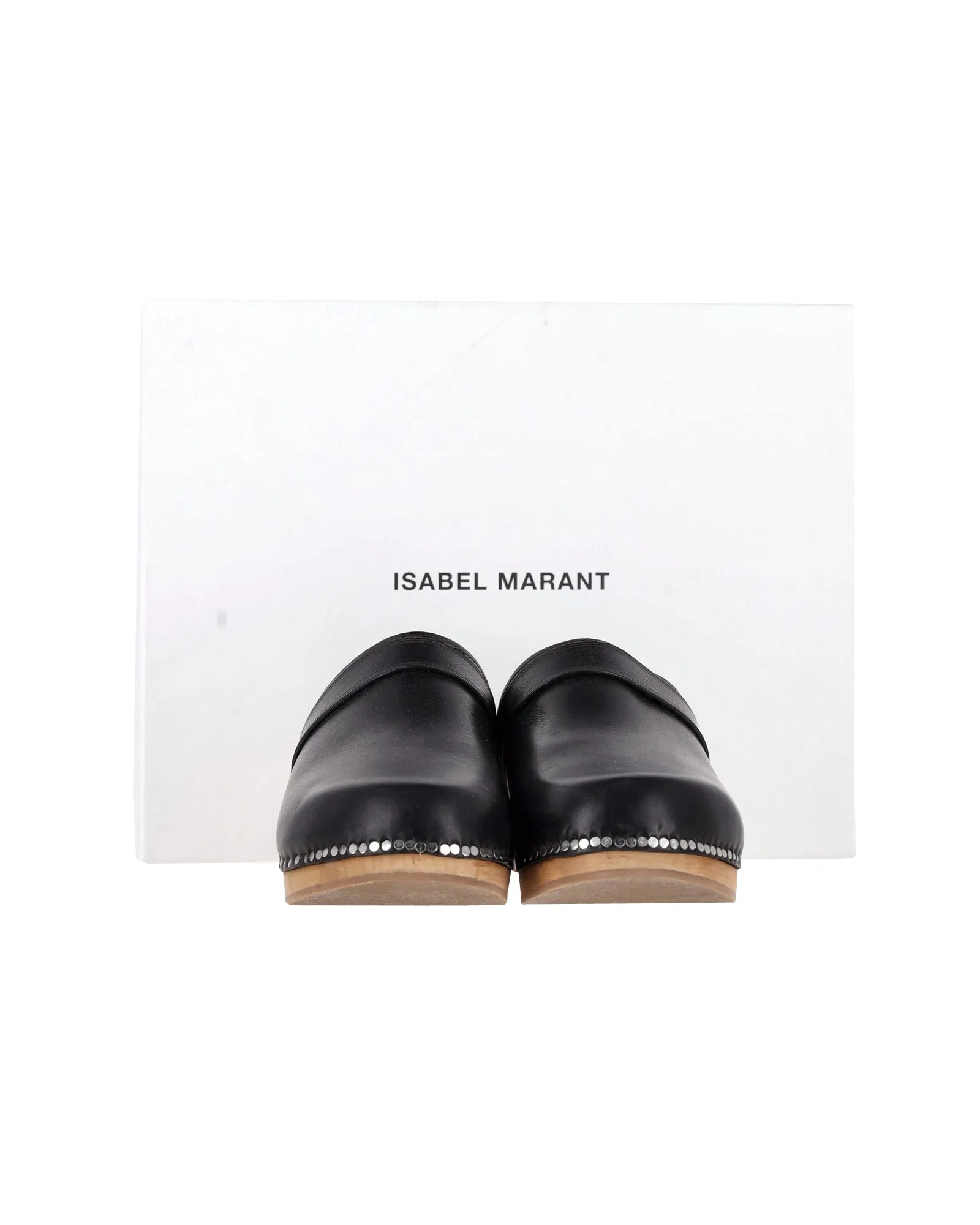 Isabel Marant Thalie Clogs in Black Leather