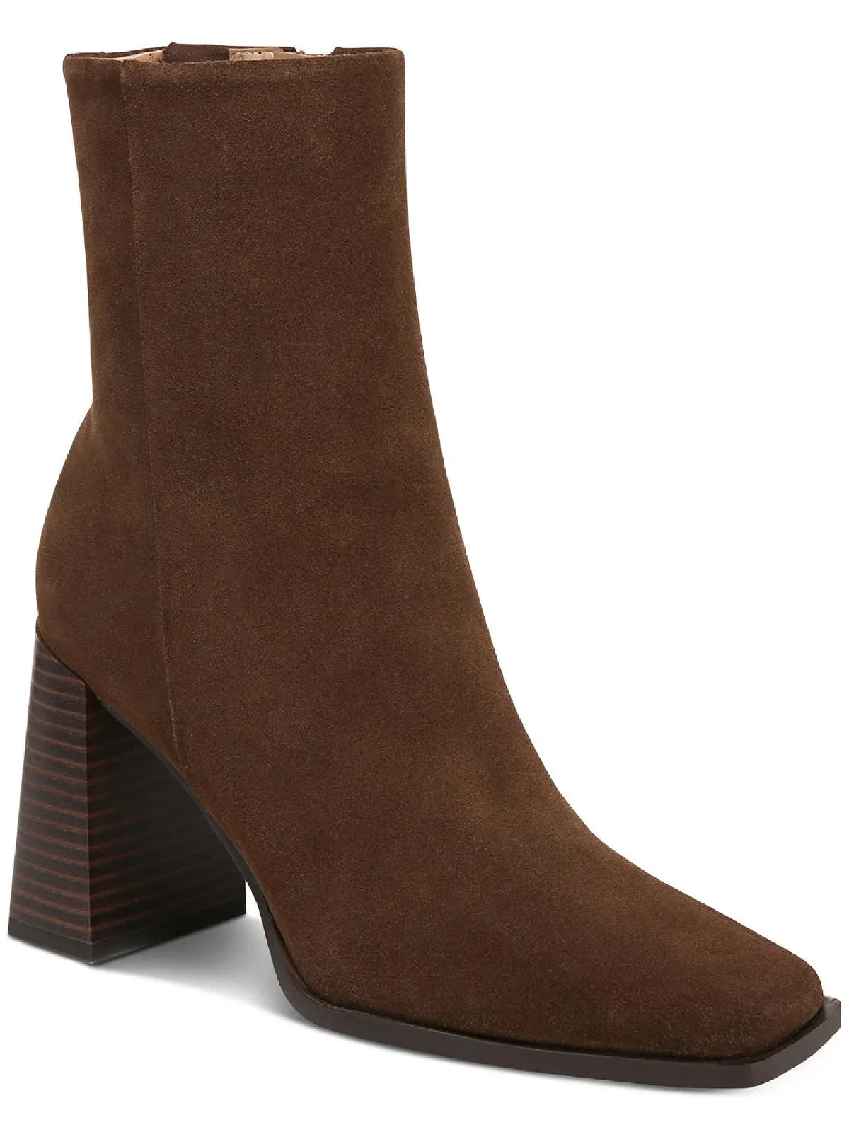 Ivette Womens Suede Square Toe Ankle Boots