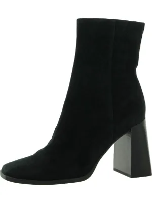 Ivette Womens Suede Square Toe Ankle Boots