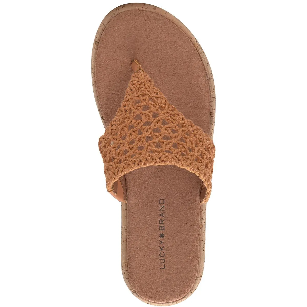 Jaslene Womens Macrame Thong Slide Sandals