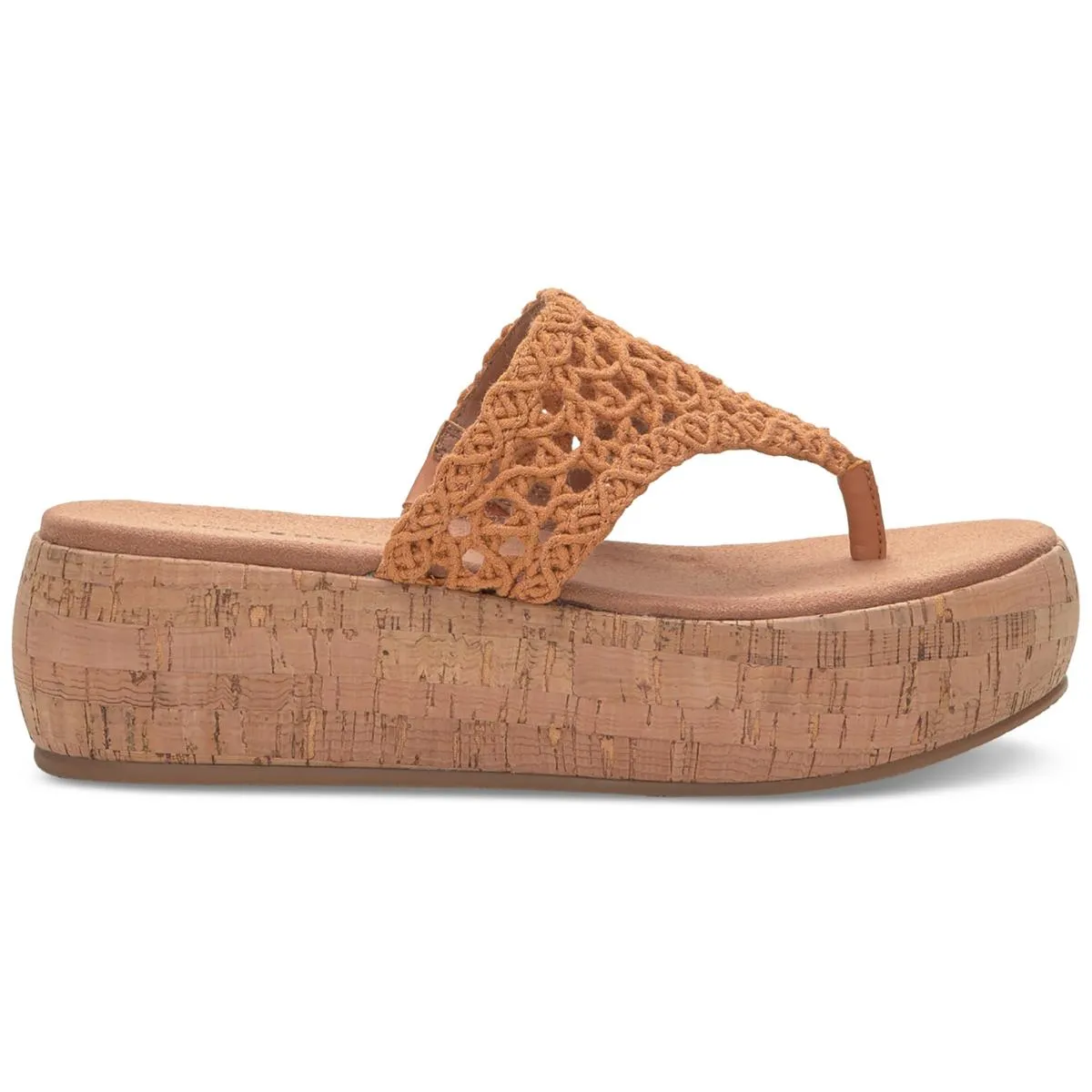 Jaslene Womens Macrame Thong Slide Sandals