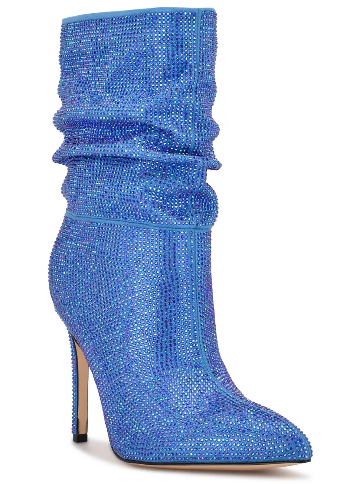 Jenn 2 Womens Rhinestone Pointed Toe Ankle Boots