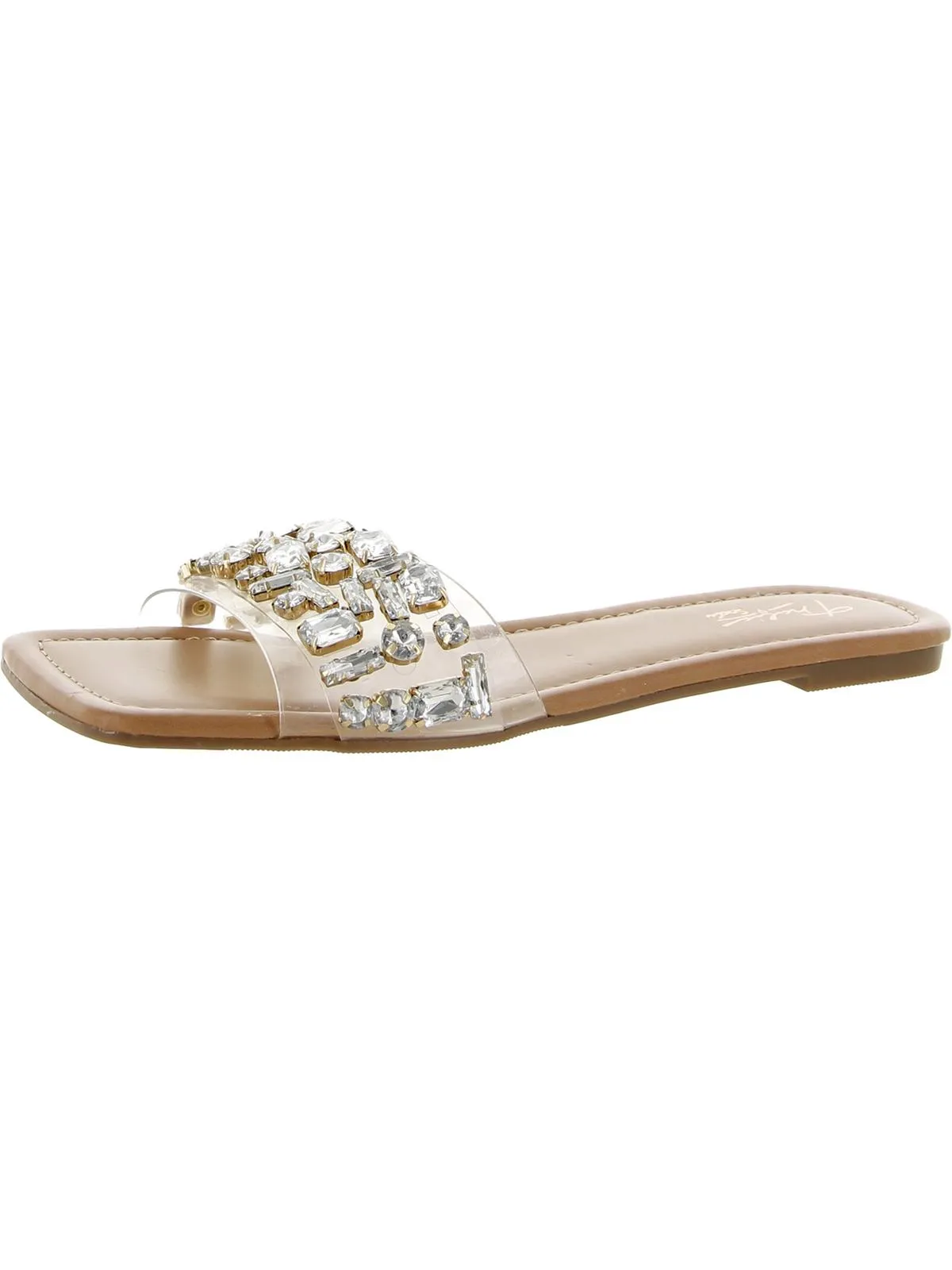 jillene Womens Flat Slip On Slide Sandals