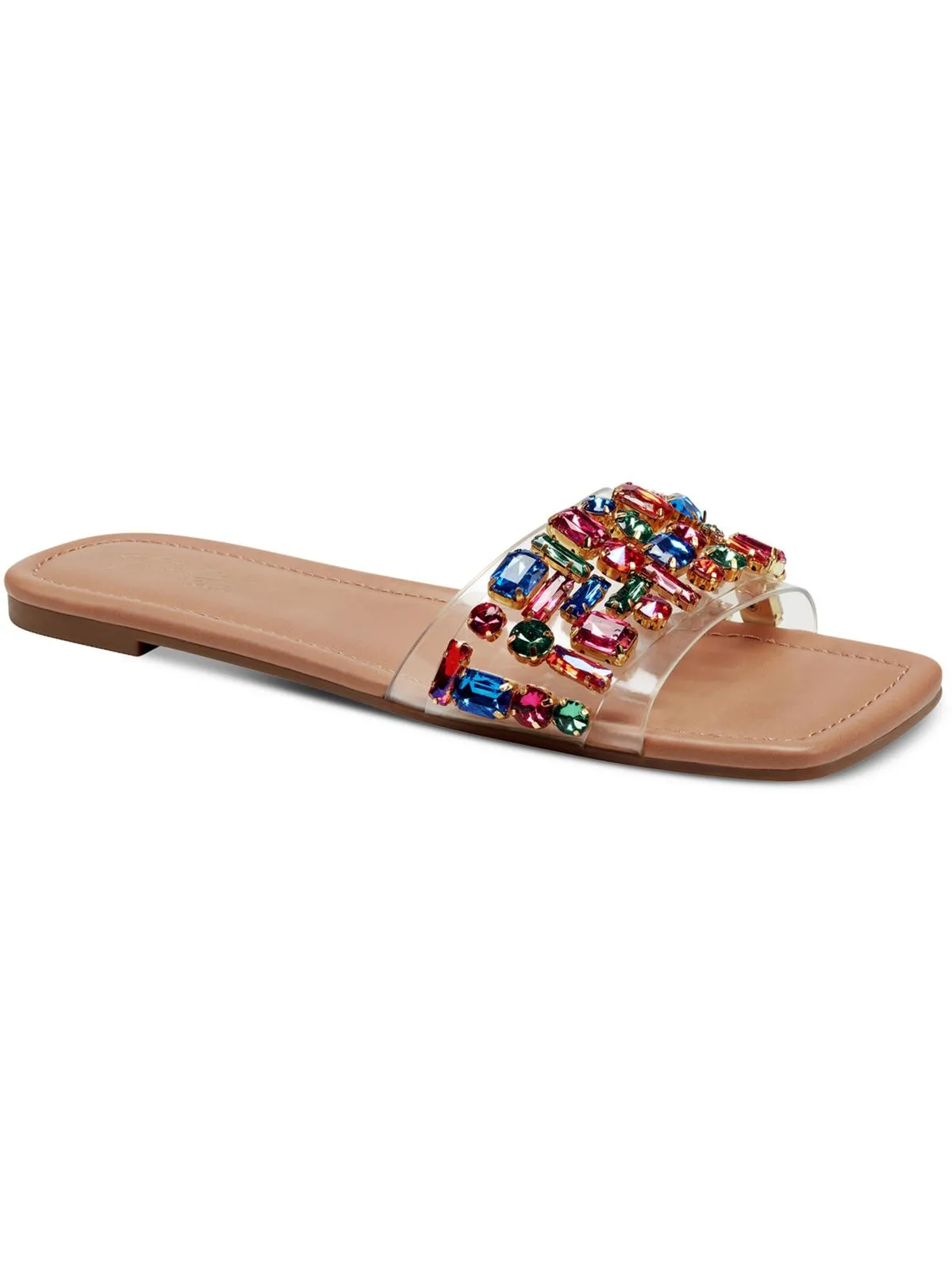 jillene Womens Flat Slip On Slide Sandals