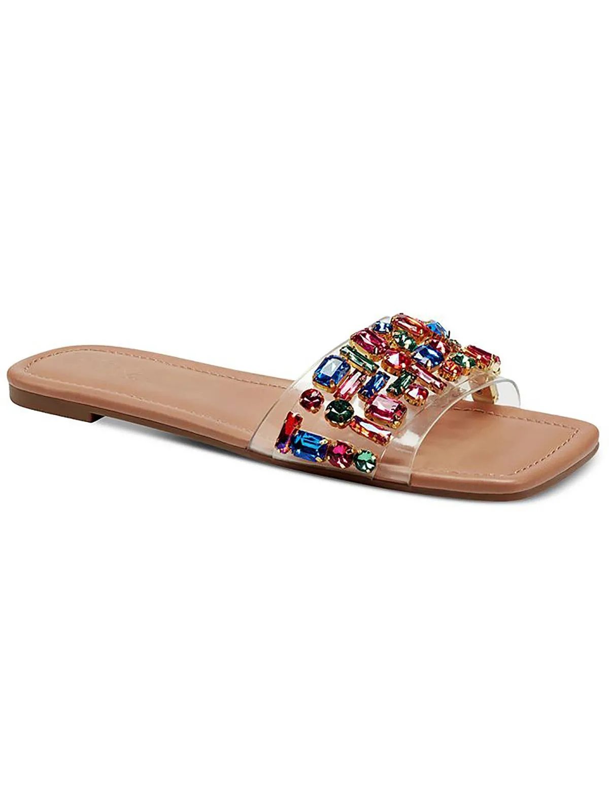 jillene Womens Flat Slip On Slide Sandals