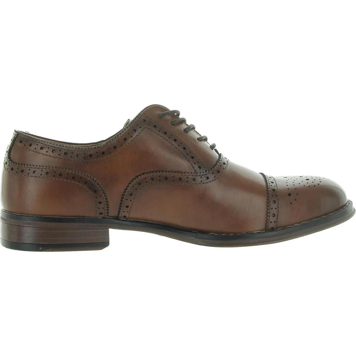 Jimms Mens Block Heel Mot Toe Lace-Up Shoes