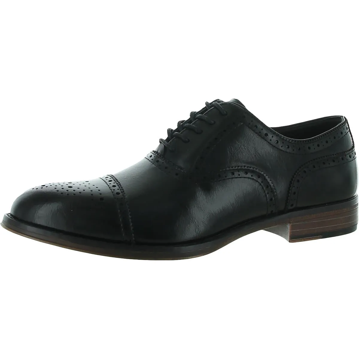 Jimms Mens Block Heel Mot Toe Lace-Up Shoes