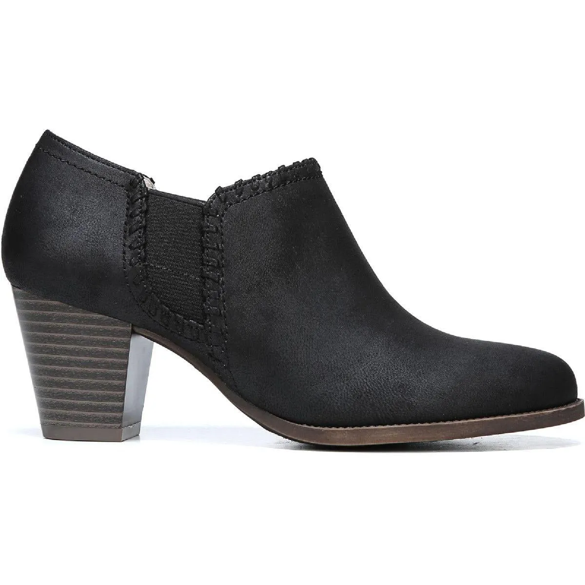 Joelle Womens Faux Leather Heeled Ankle Boots
