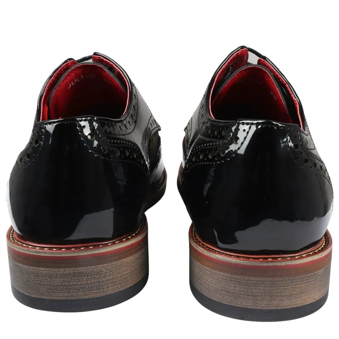 Julius Patent Leather Brogue Shoes