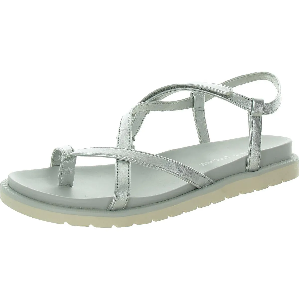 Juune Womens Ankle Strap Flat Slingback Sandals