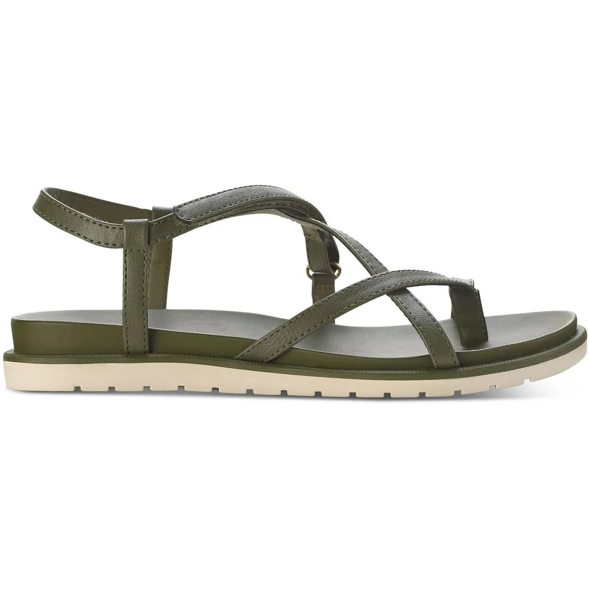 Juune Womens Ankle Strap Flat Slingback Sandals