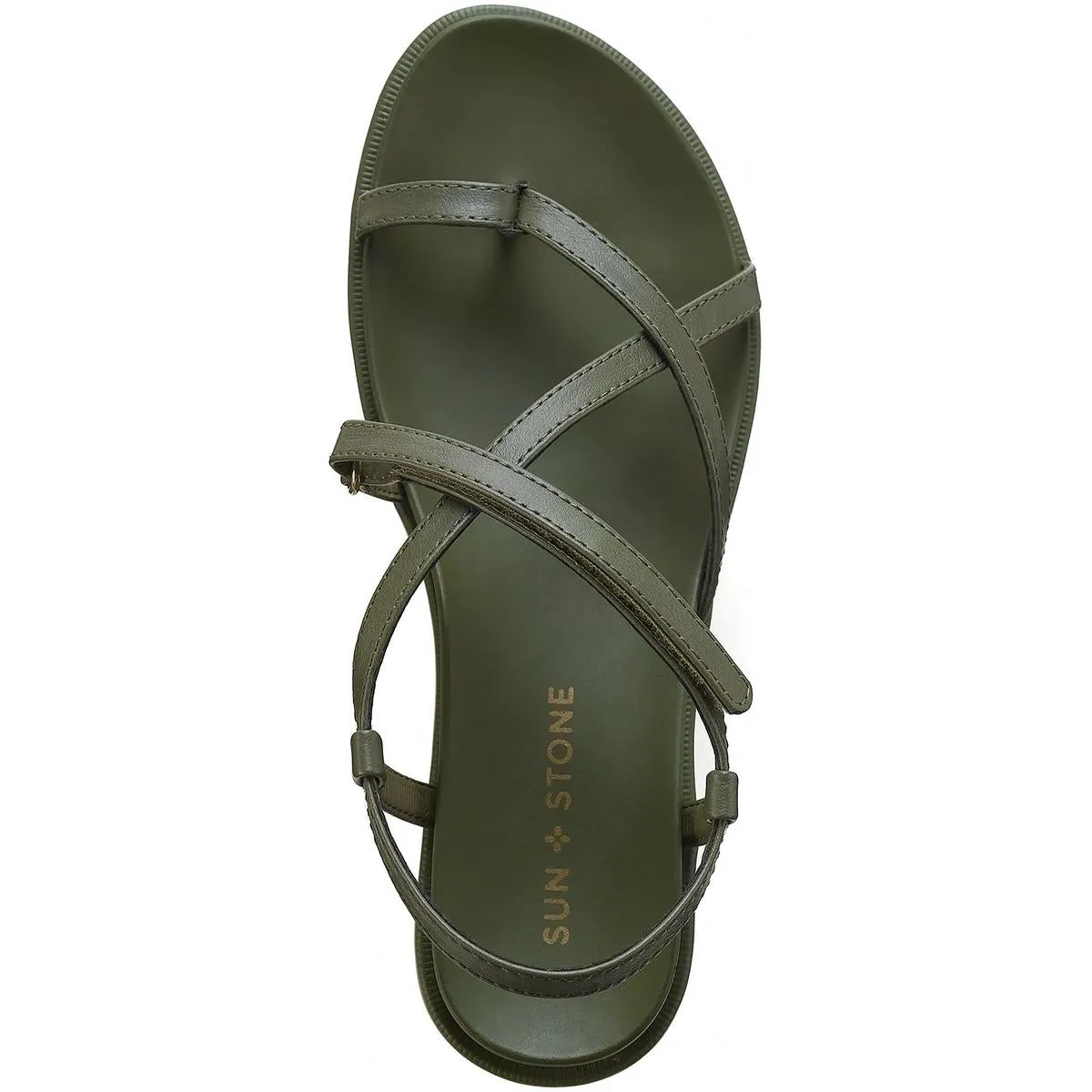 Juune Womens Ankle Strap Flat Slingback Sandals