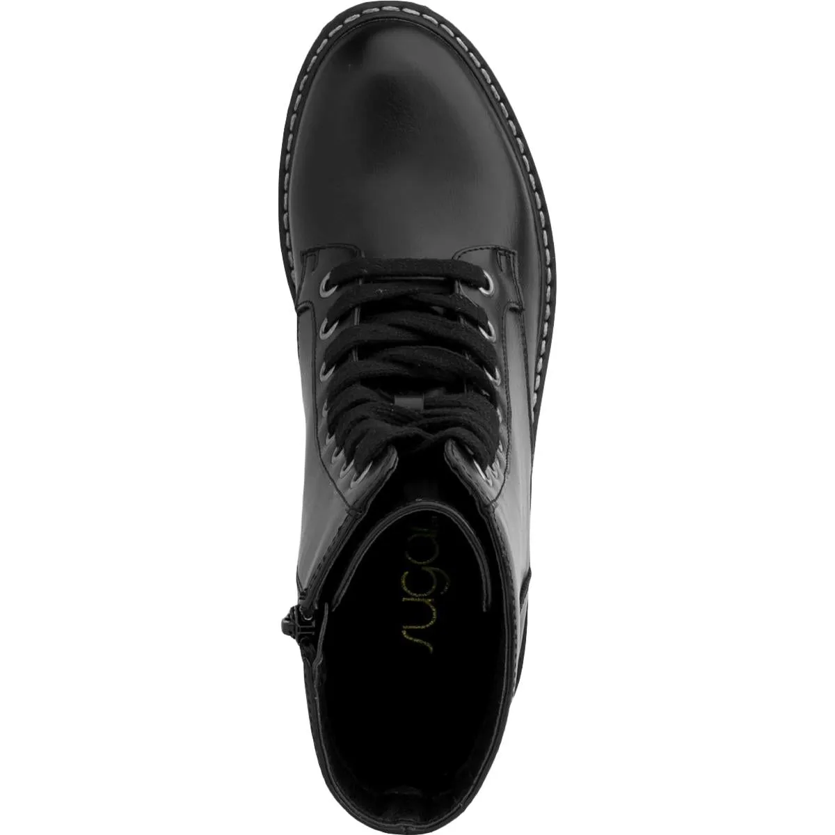Kaedy Womens Faux Leather Combat & Lace-up Boots