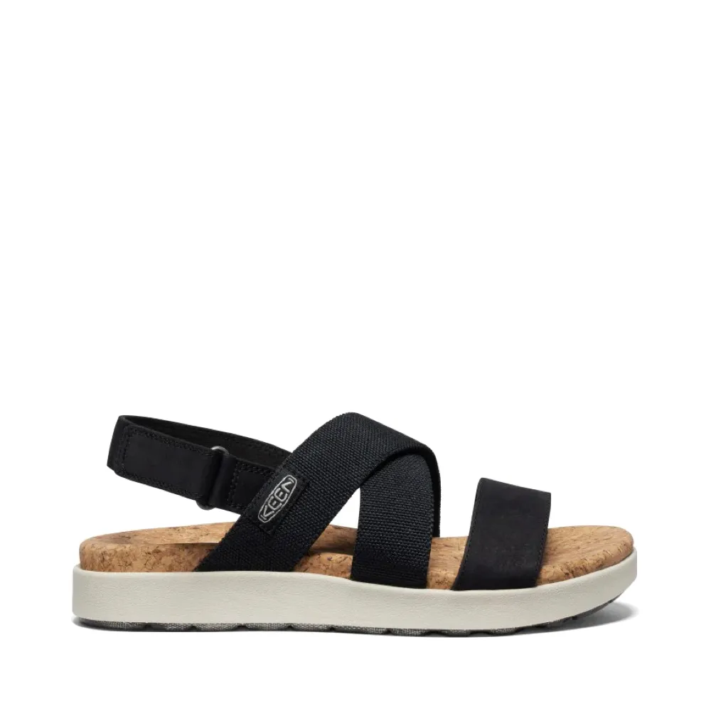 KEEN Women's Elle Criss Cross Sandal in Black/Birch