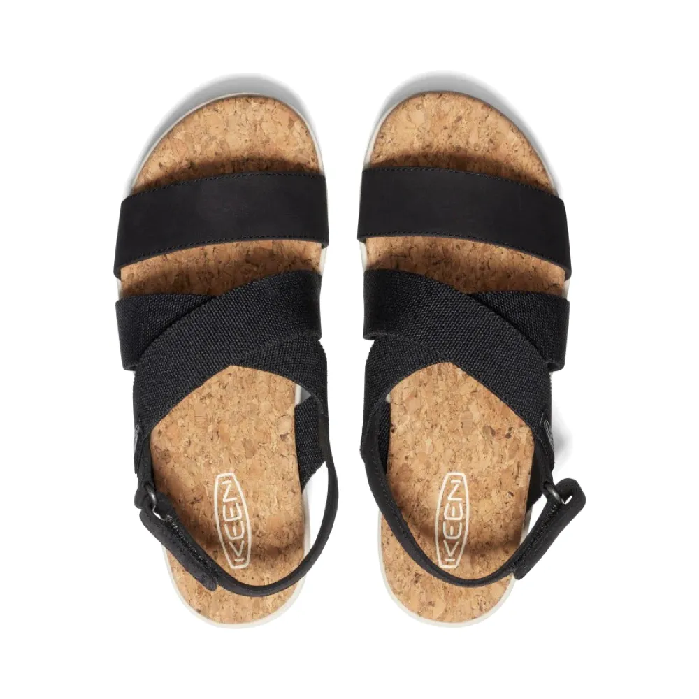 KEEN Women's Elle Criss Cross Sandal in Black/Birch