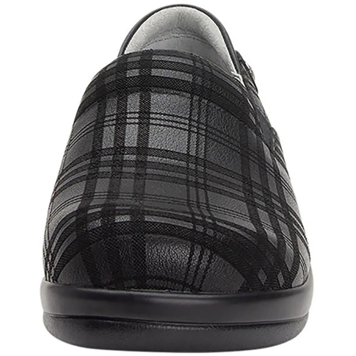 Keli Womens Plaid Leather Clogs