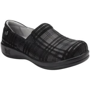 Keli Womens Plaid Leather Clogs