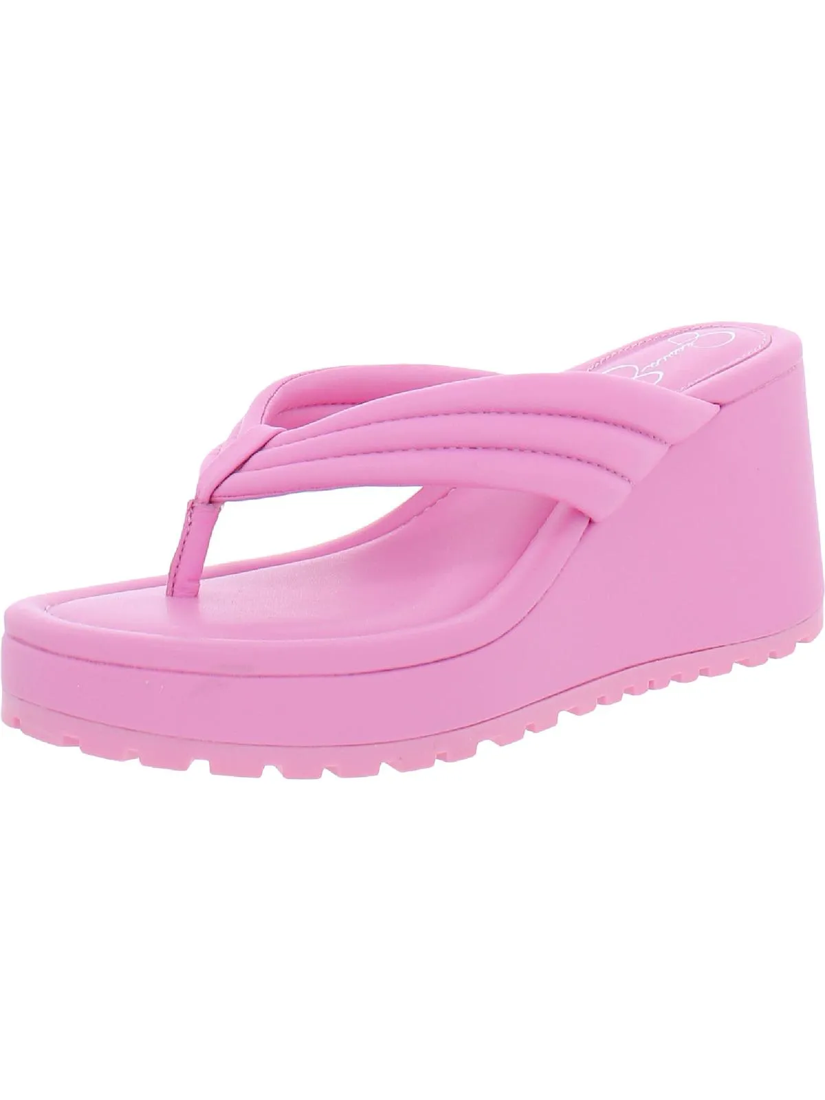 Kemnie Womens Leather Slip On Wedge Sandals