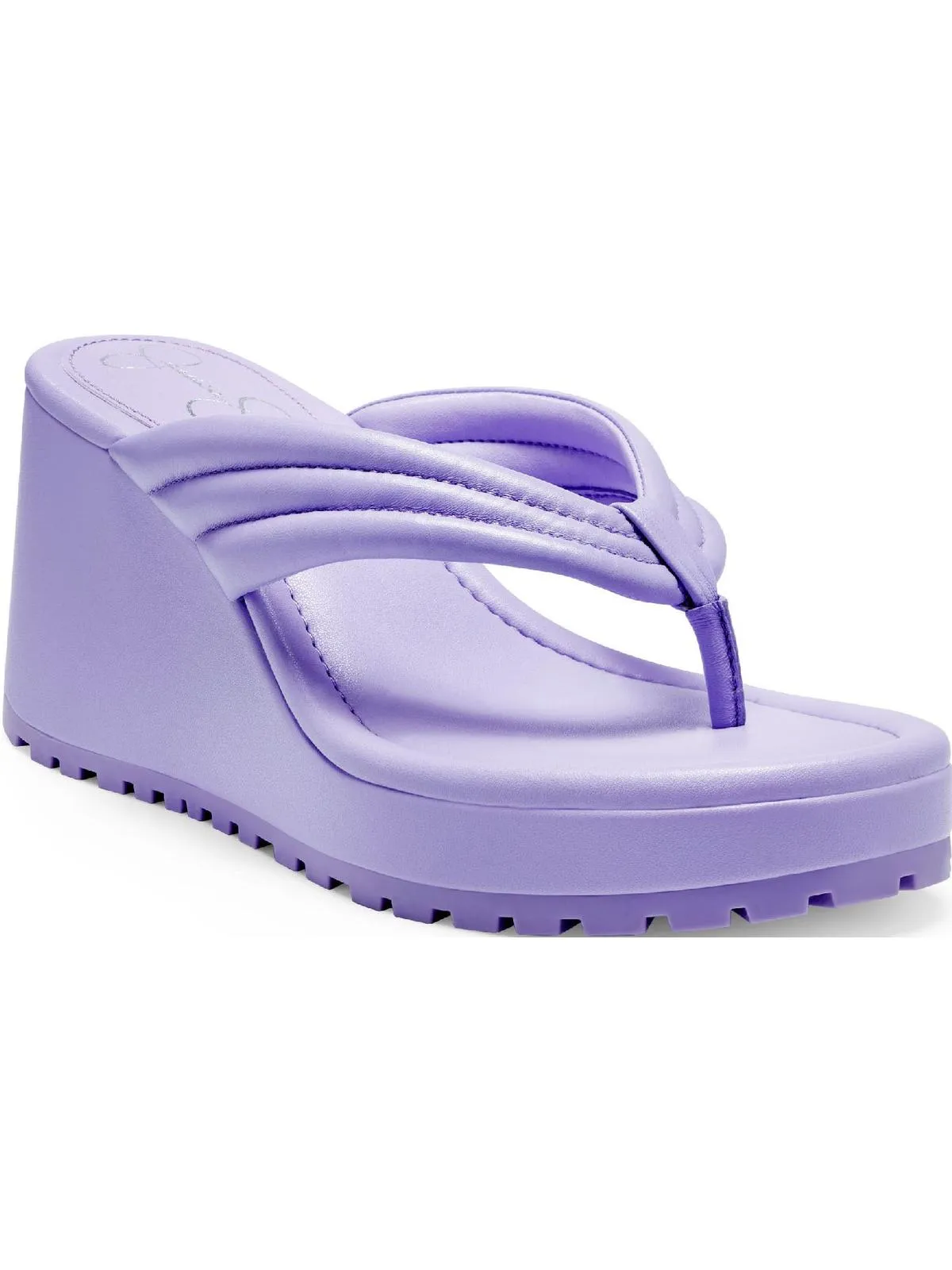 Kemnie Womens Leather Slip On Wedge Sandals