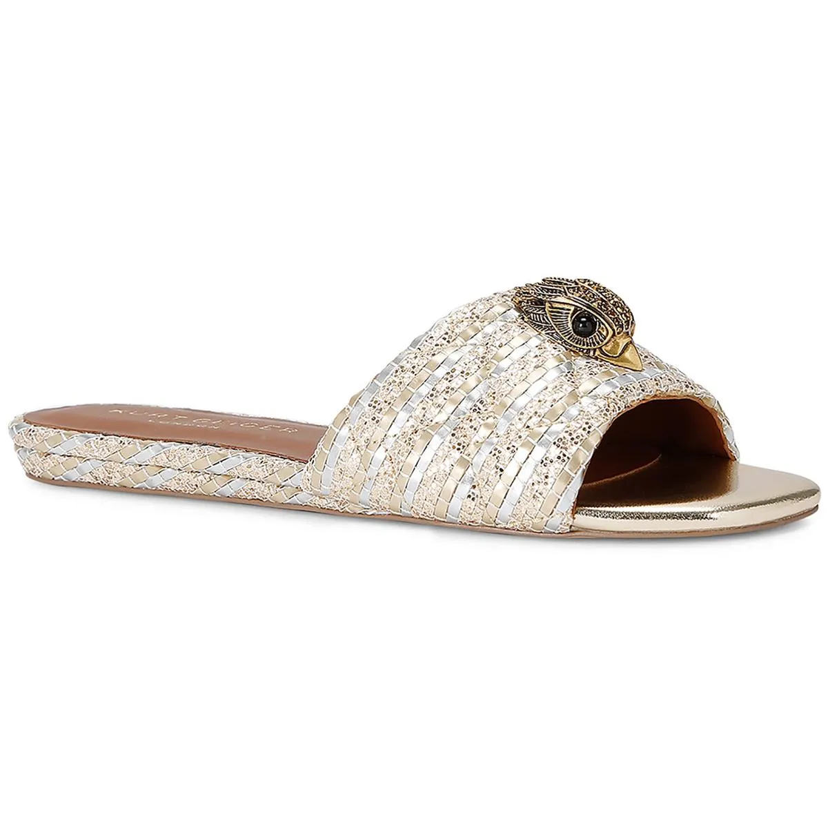 Kensington Womens Satin Embellished Dress Sandals