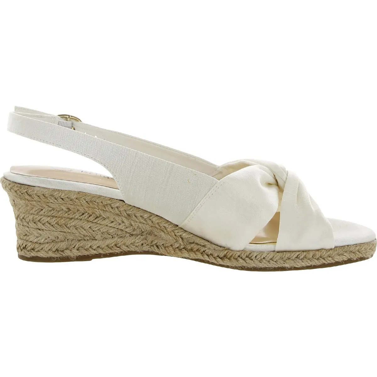Kimora Womens Silk Open Toe Wedge Sandals