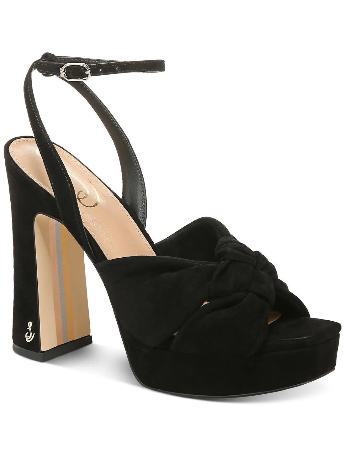 Kristen Womens Knot-Front Platform Sandals