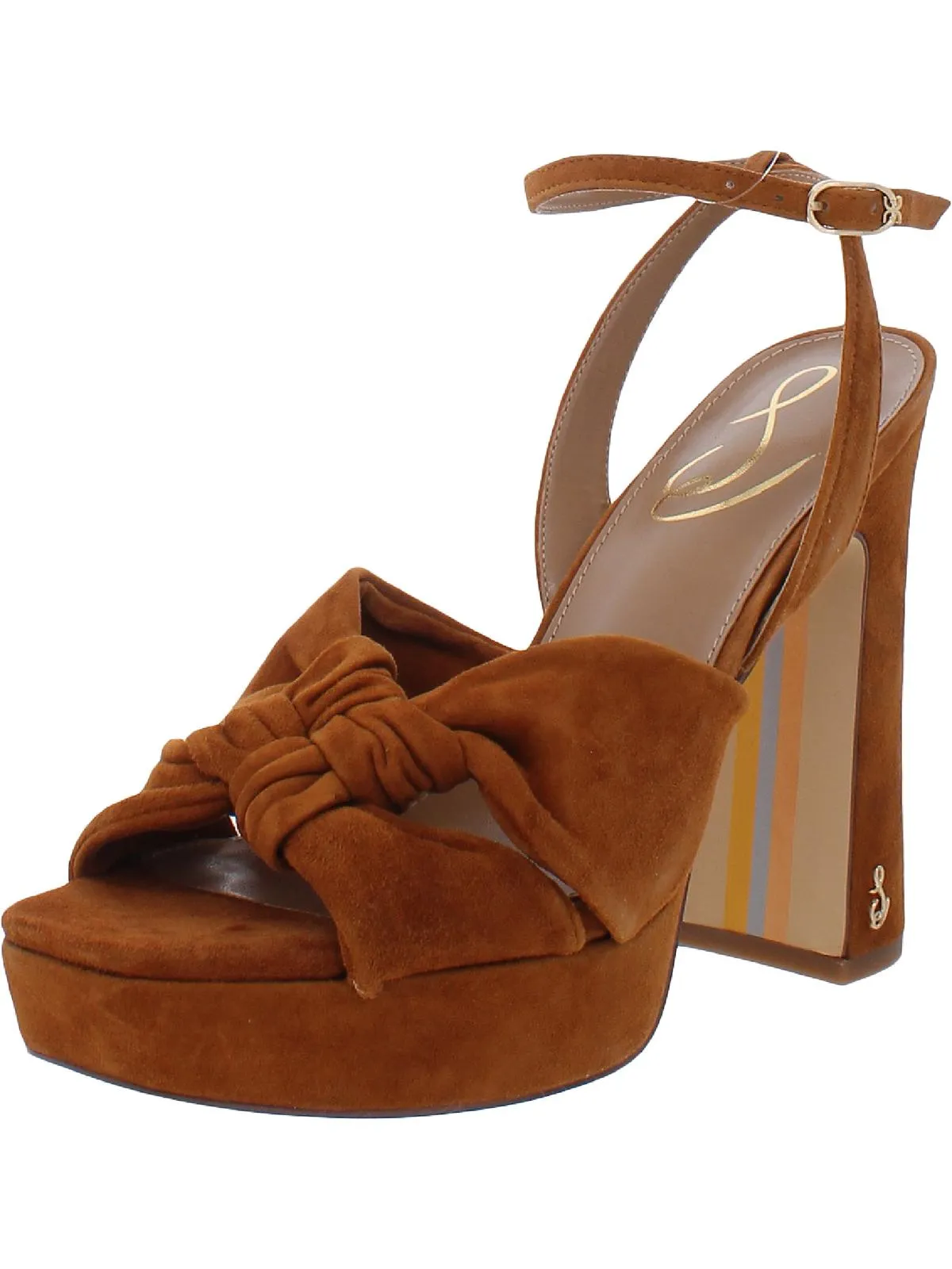 Kristen Womens Knot-Front Platform Sandals