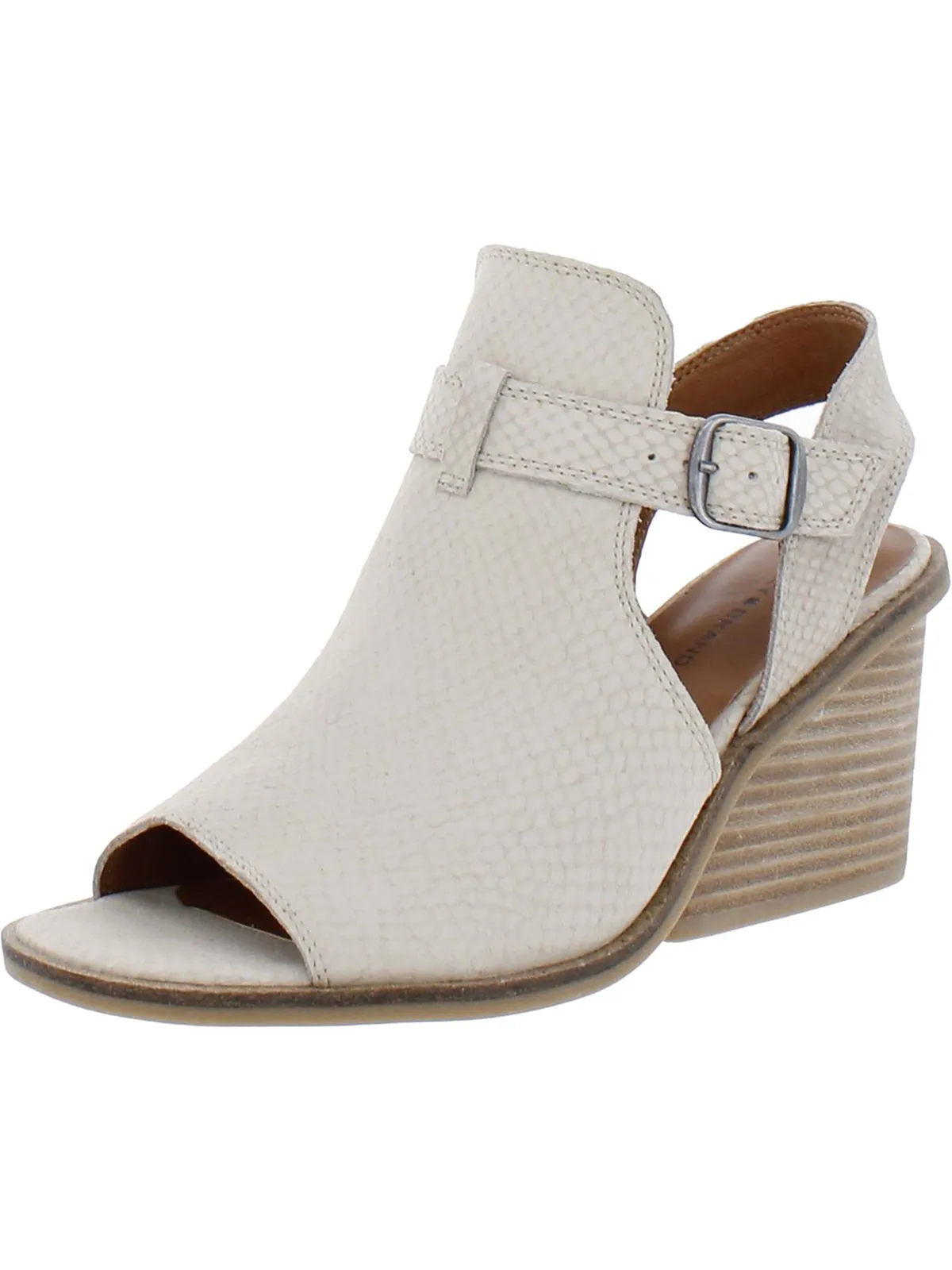 Labradite Womens Leather Dressy Wedge Sandals